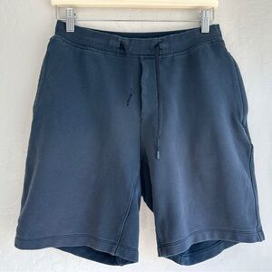 Lululemon Men's Relaxed-Fit French Terry Black Casual Shorts - Size Small